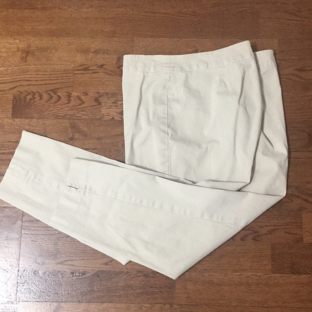 Khaki ankle length pants from JJill.